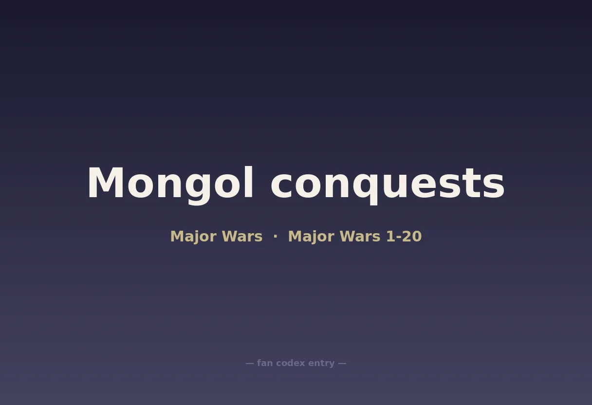 Mongol conquests